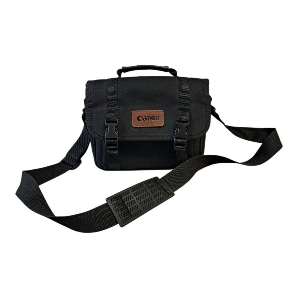 Canon Camera Travel Shoulder Bag W shoulder Strap Several Pockets 9x7x6 NICE!